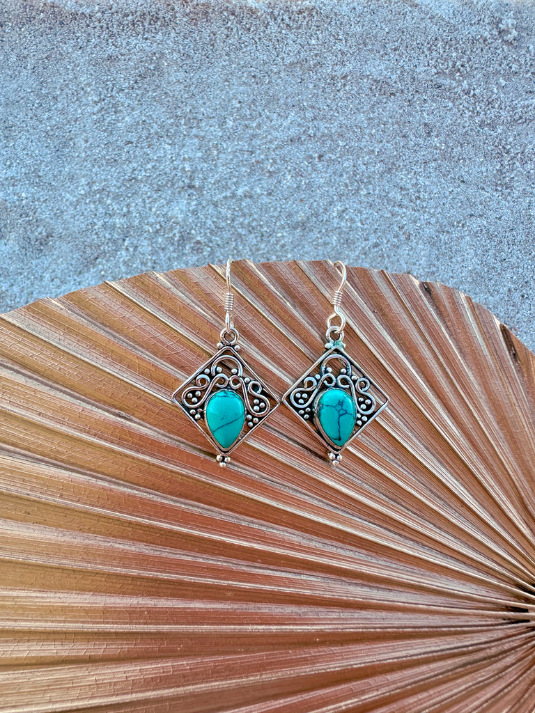 Tlaloc's Gift Turquoise Earrings